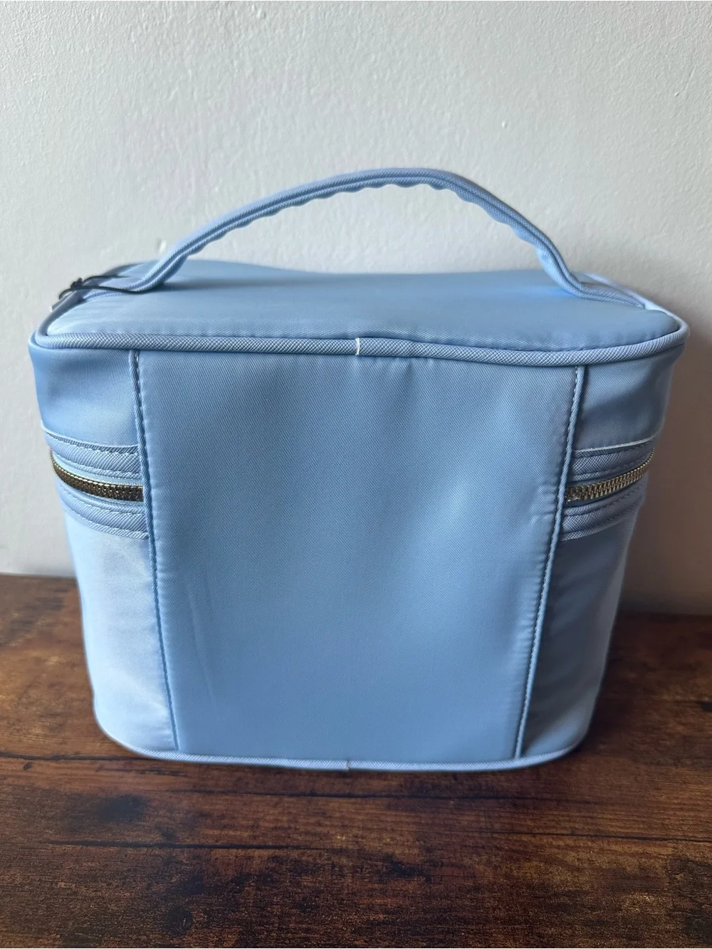 Ted Baker Powder Blue Cosmetic Travel Toiletry Case Floral Interior NWT